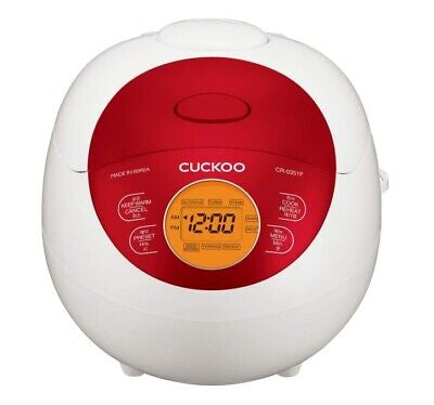 CUCKOO CR-0351F - Reiskocher - 425 Watt - 0,54 L - 3D Heizmethode - weiß/rot